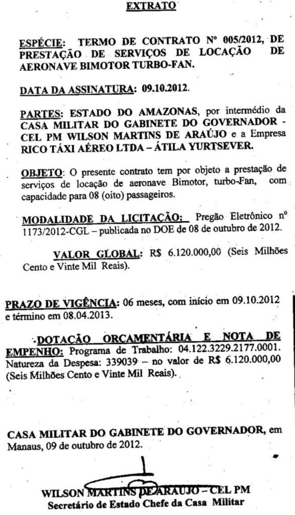 Braga, Amazonino e Omar gastaram mais de R$ 75 milhões em aluguel de aviões