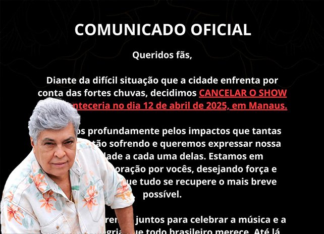 Sidney Magal cancela show em Manaus após críticas e pressão
