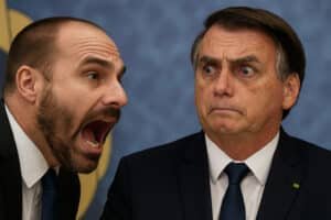 'Deus, pátria, família': 'VTNC seu ingrato do car...' esbravejou Eduardo Bolsonaro contra o pai