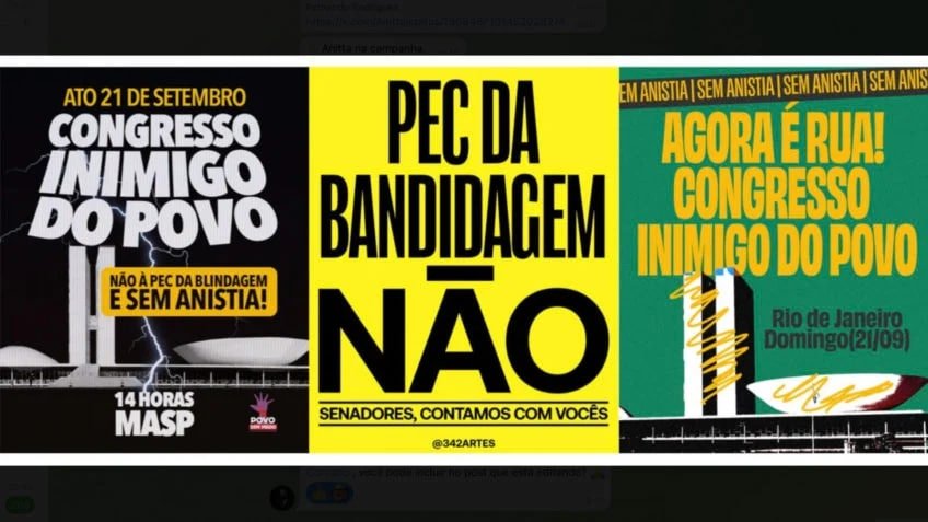 Manifestações contra PEC da Blindagem tomam capitais